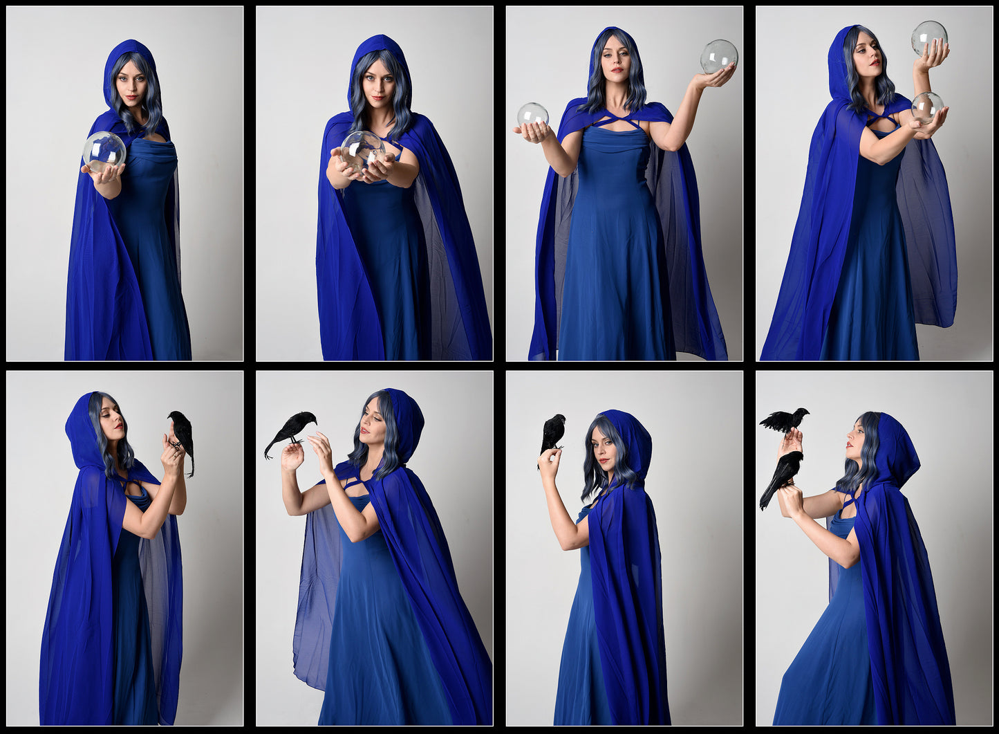 Blue Cloak Fantasy - Stock Model Pose Reference Pack