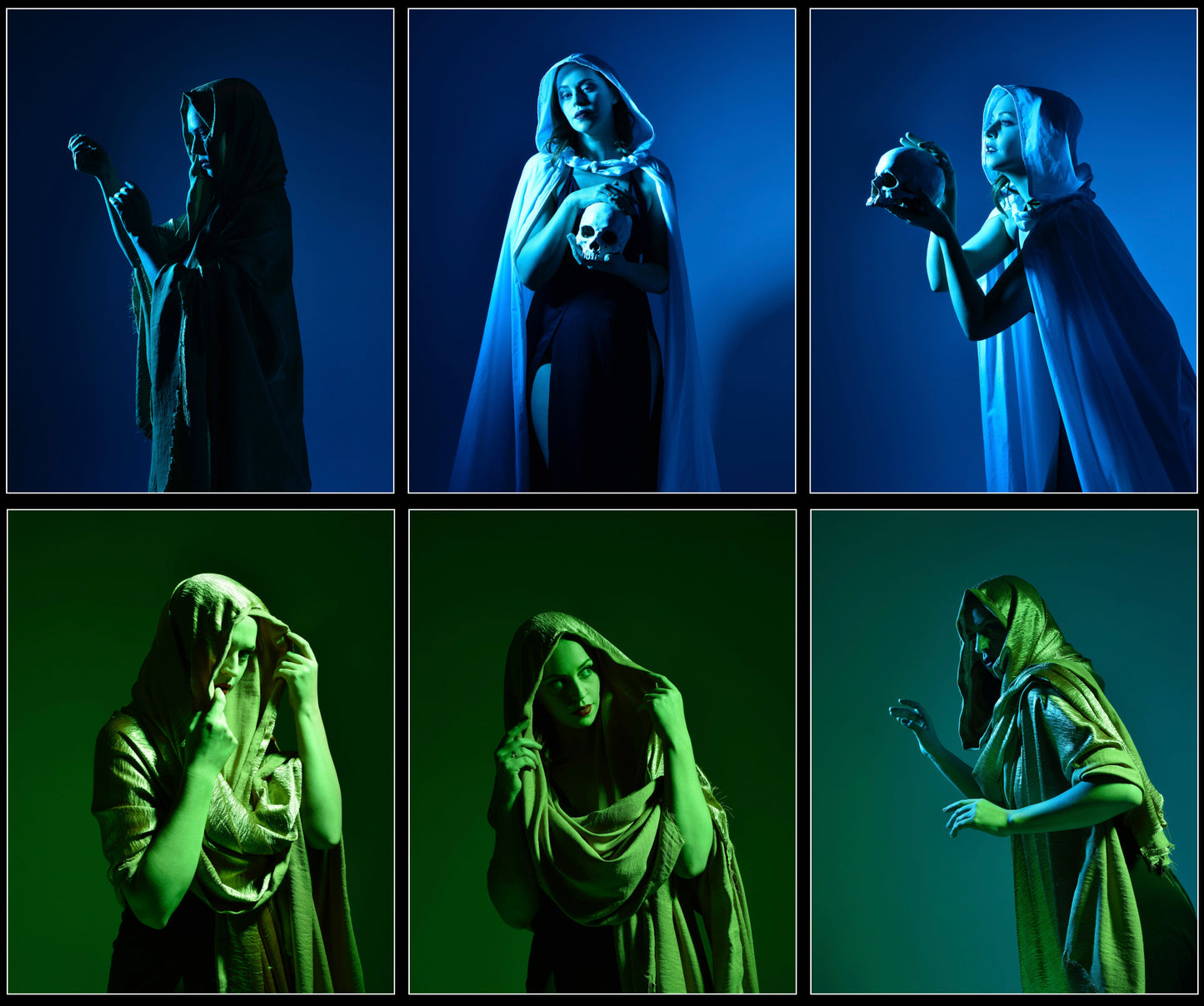 Coloured Light Portraits - Stock Model Pose Reference Pack