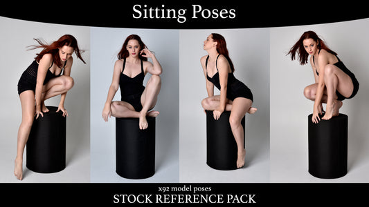 Sitting poses- Stock Model Reference Pack