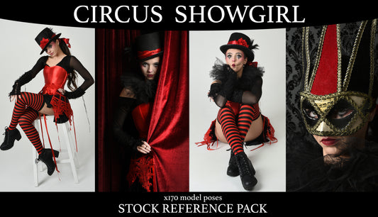 Circus Showgirl - Fantasy stock model reference pack