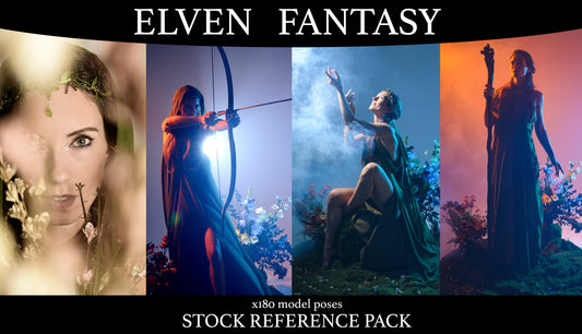 Elven Fantasy - Stock Model Pose Reference Pack