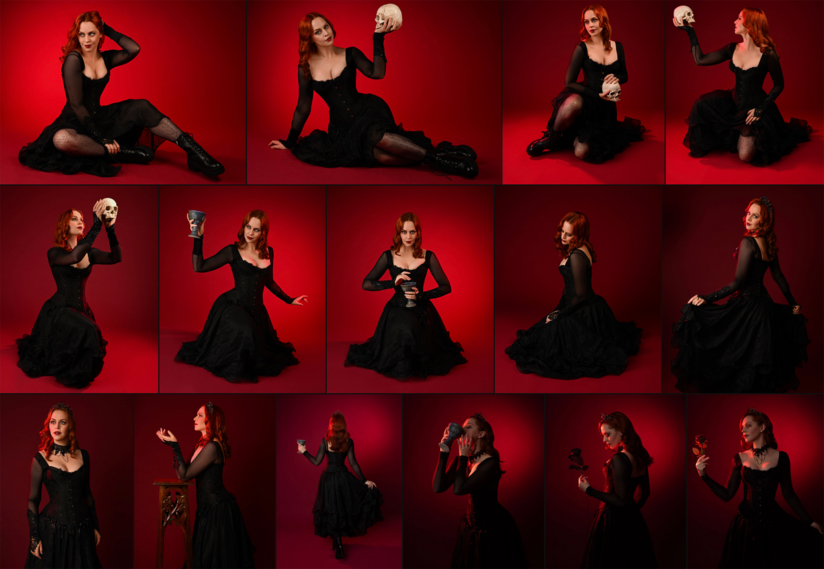 Red Gothic Fantasy - Stock Model Reference Pack