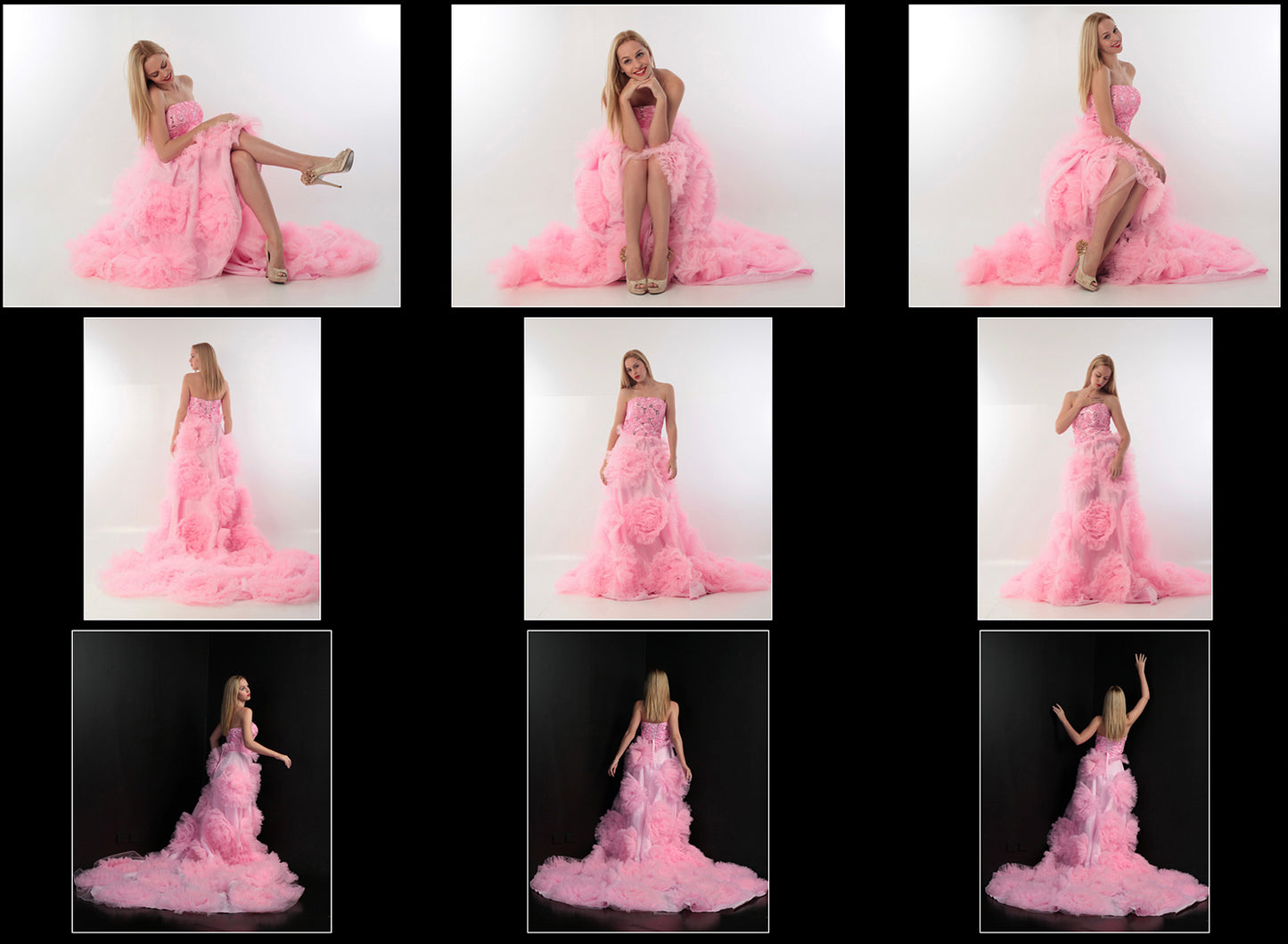 Red and Pink gowns - Stock Model Reference Pack