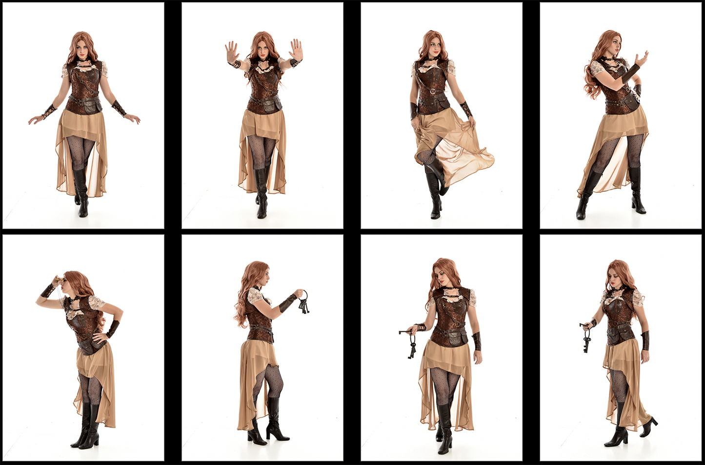Steampunk Girl 2 - Stock Model Reference Pack