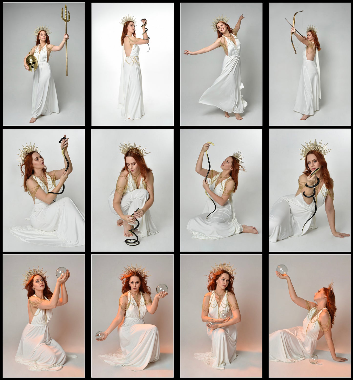 Golden Goddess - Fantasy stock model pose reference pack