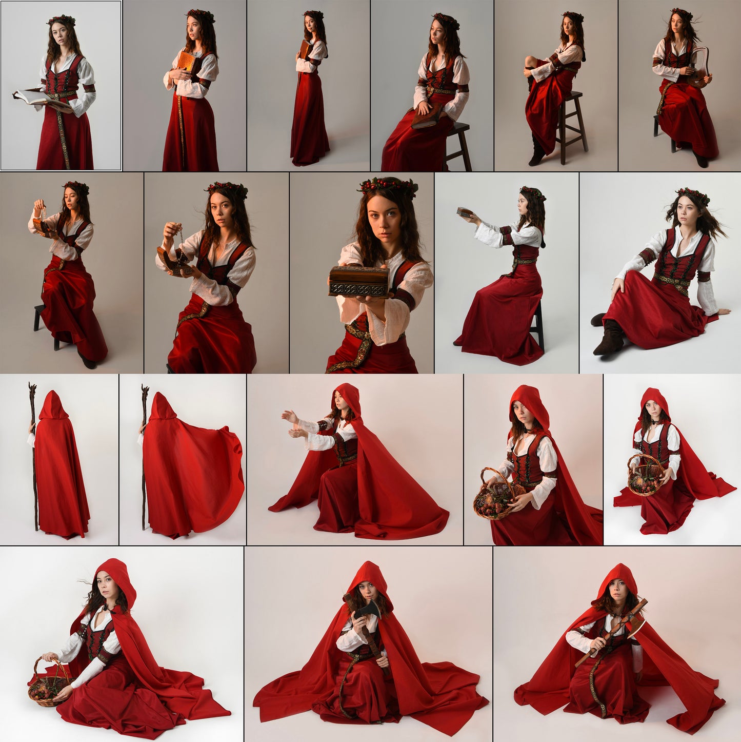 Fantasy girl - Stock model pose reference pack