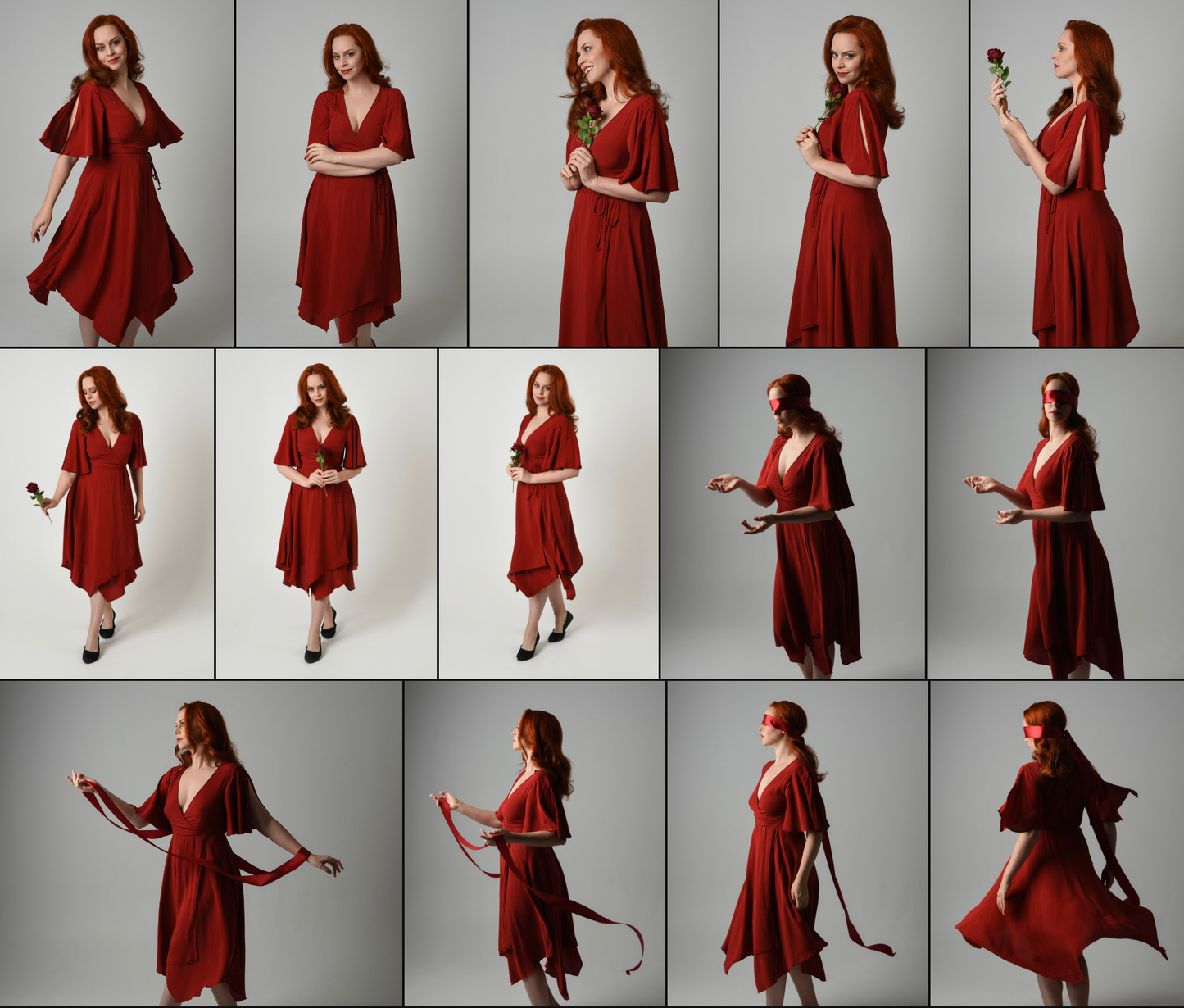 Red Romantic - Stock Model Reference Pack