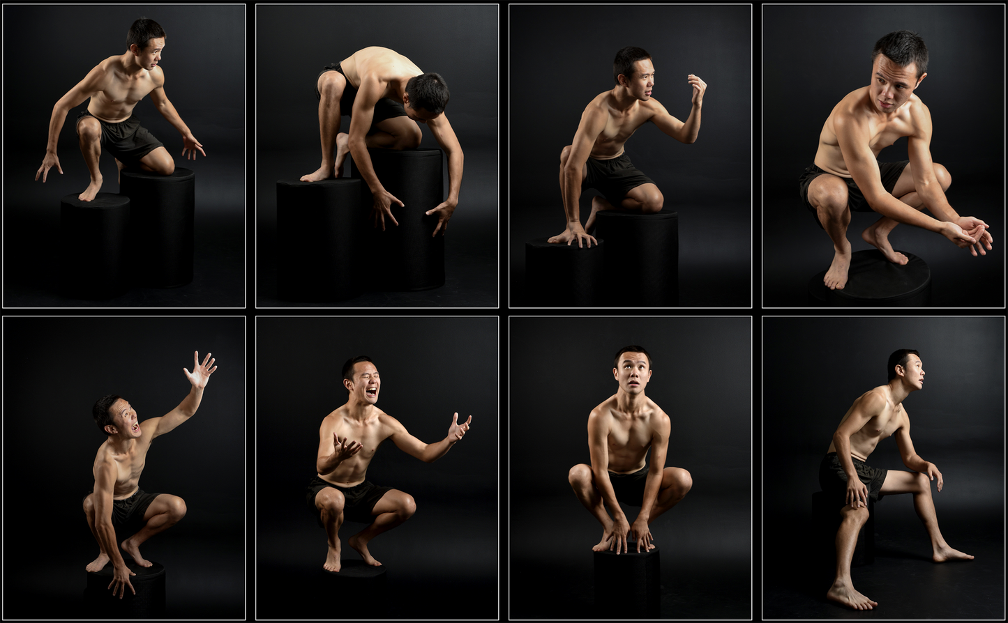 Crouching Poses - Stock Model Reference Pack