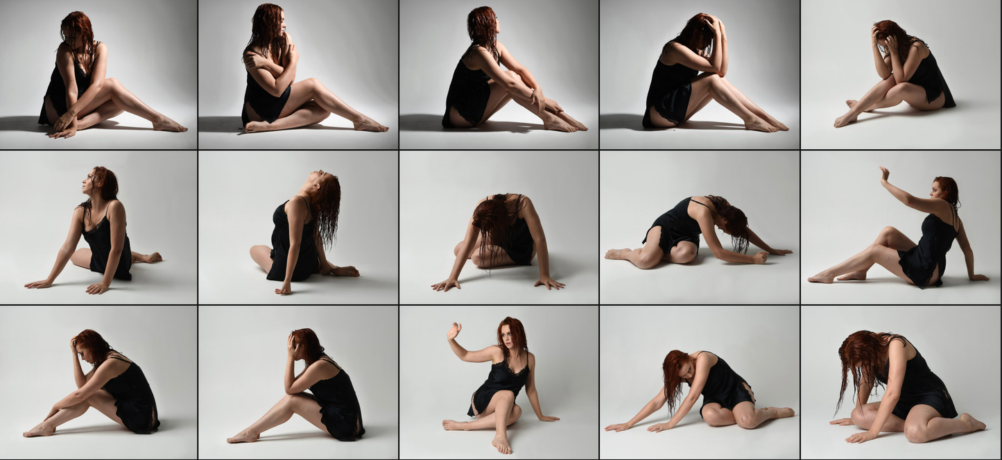 Tension and Shadow - Stock model pose reference pack