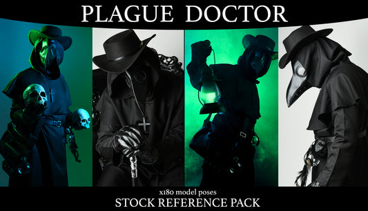 Plague Doctor - Fantasy stock model reference pack