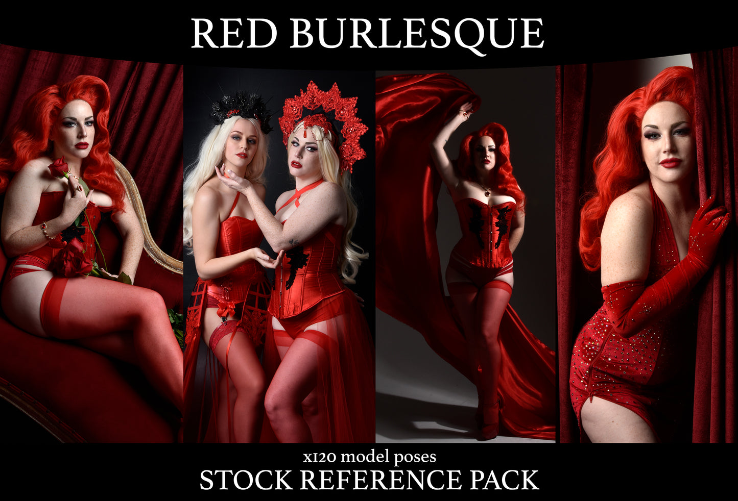 Red Burlesque - Stock Model Reference Pack