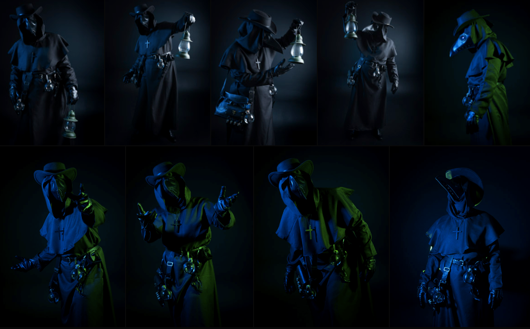 Plague Doctor - Fantasy stock model reference pack