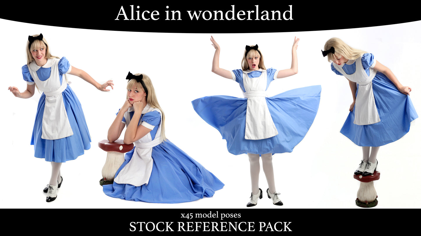 Alice in Wonderland - Stock model pose reference pack