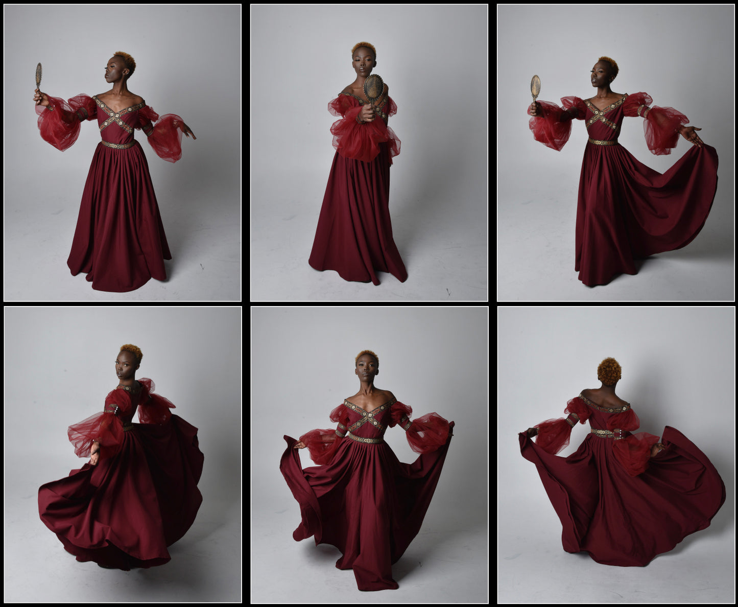 Stella in Red Gown - Stock Model Reference Pack