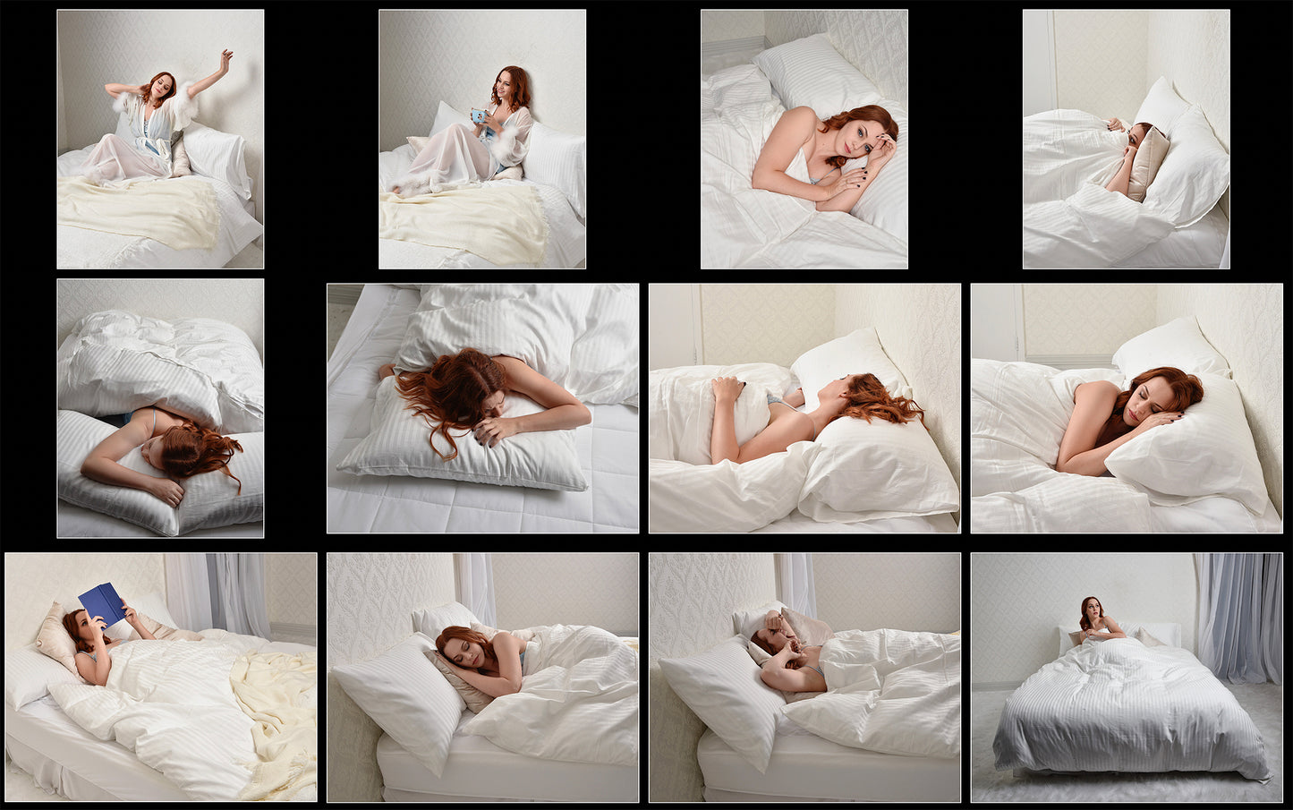 Sleepy Bed Time - Stock Model Pose Reference Pack