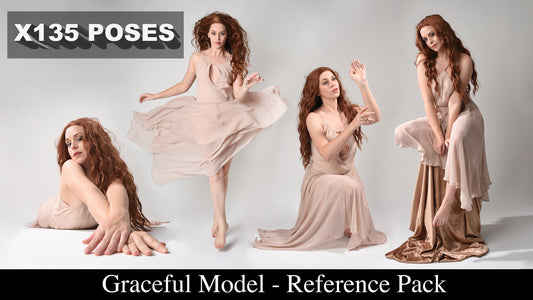 Graceful  poses- Stock Model  Reference pack