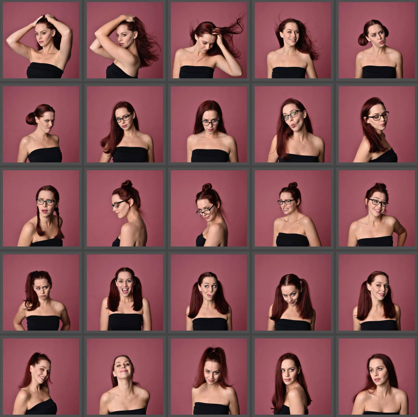 Facial Expressions  Pink - Stock Model Reference Pack