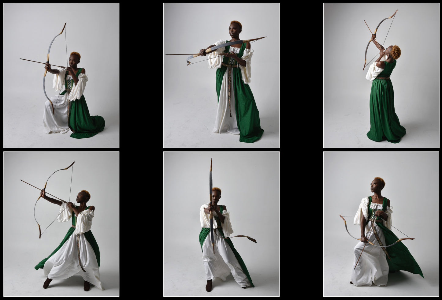 Stella in green gown - Stock Model Reference Pack