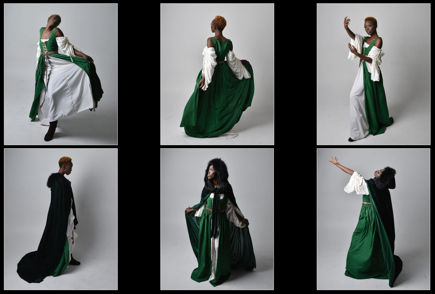 Stella in green gown - Stock Model Reference Pack