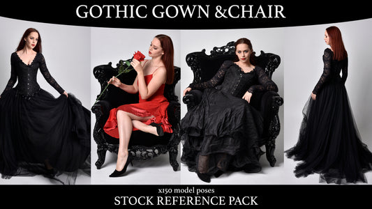 Gothic Ballgown & Chair - Stock reference pack