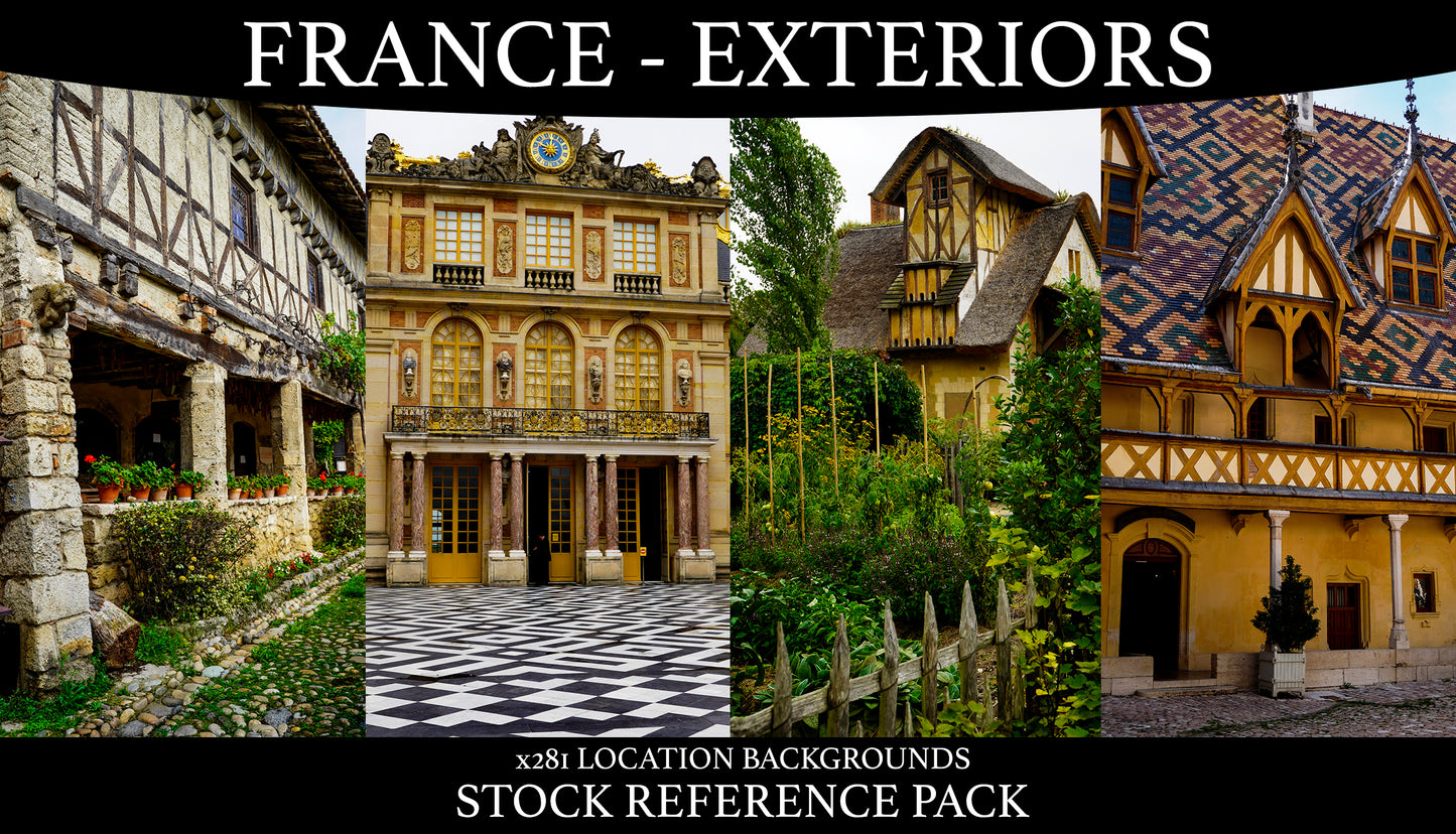France Exteriors - Location Background Reference Pack