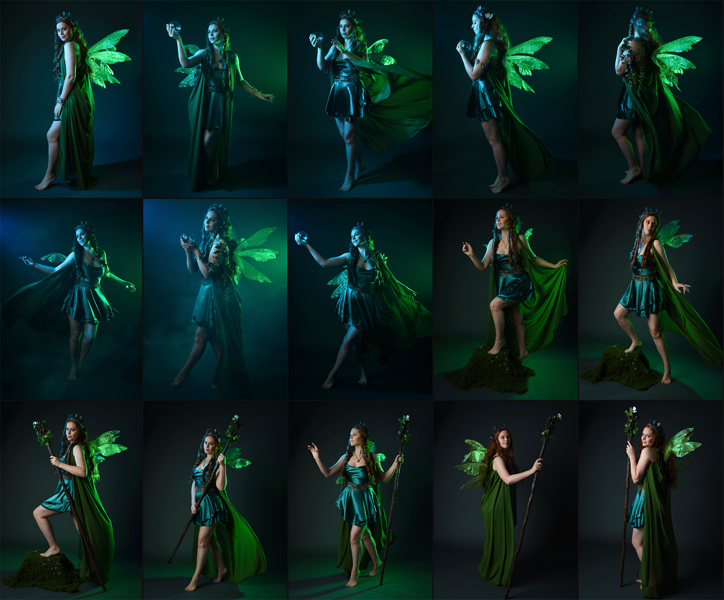 Green Fairy - Fantasy Stock Model Pose Reference Pack
