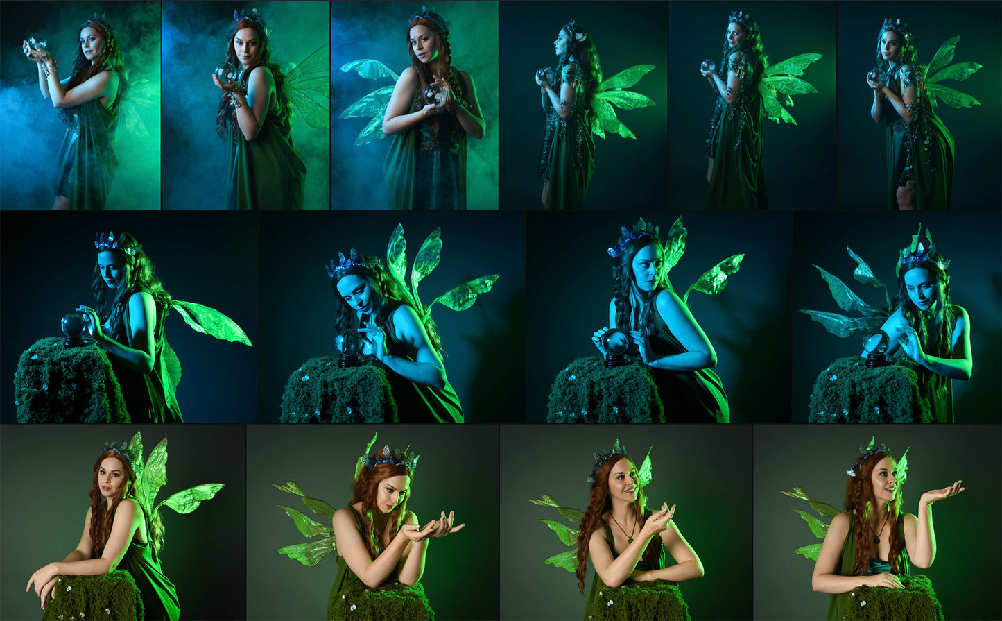 Green Fairy - Fantasy Stock Model Pose Reference Pack