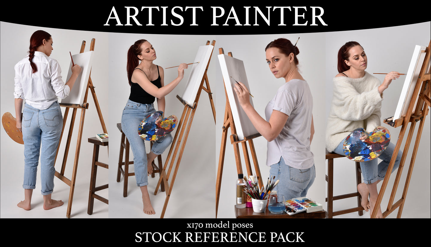 Artist painter - Stock model reference pack