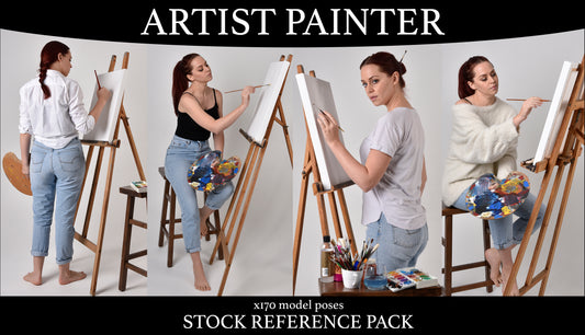 Artist painter - Stock model reference pack