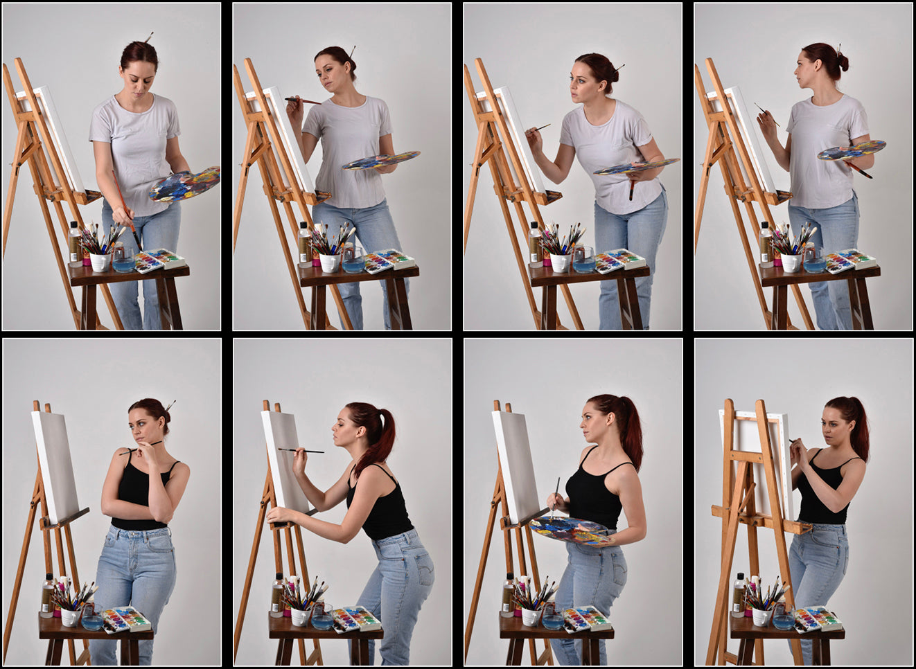 Artist painter - Stock model reference pack