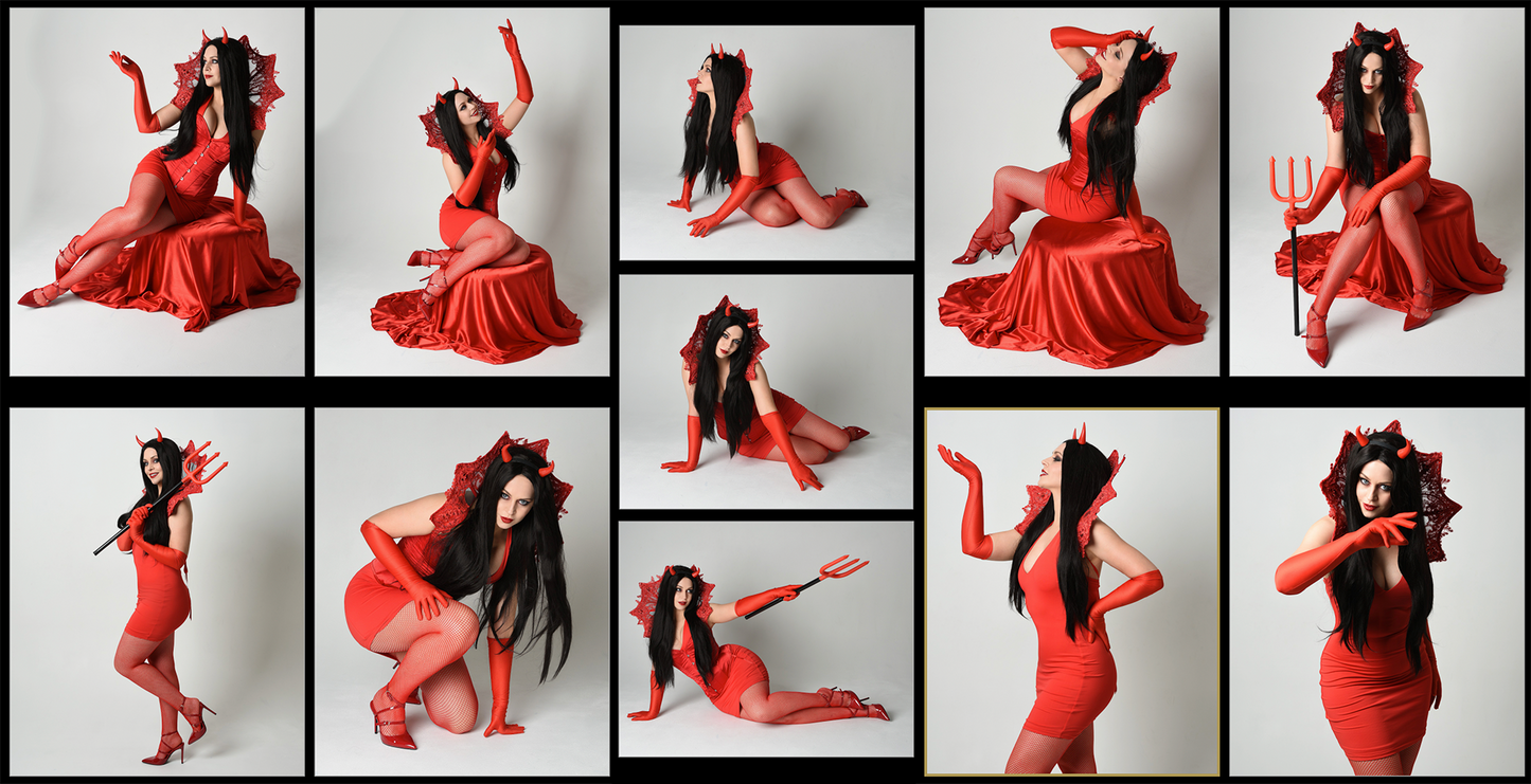 Red Devil Fantasy - Stock Model Pose Reference Pack