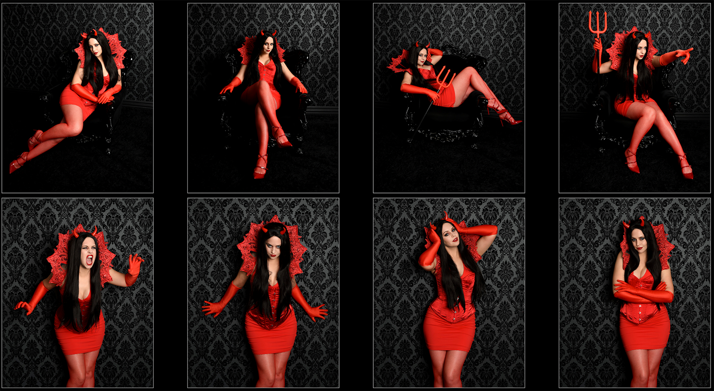 Red Devil Fantasy - Stock Model Pose Reference Pack