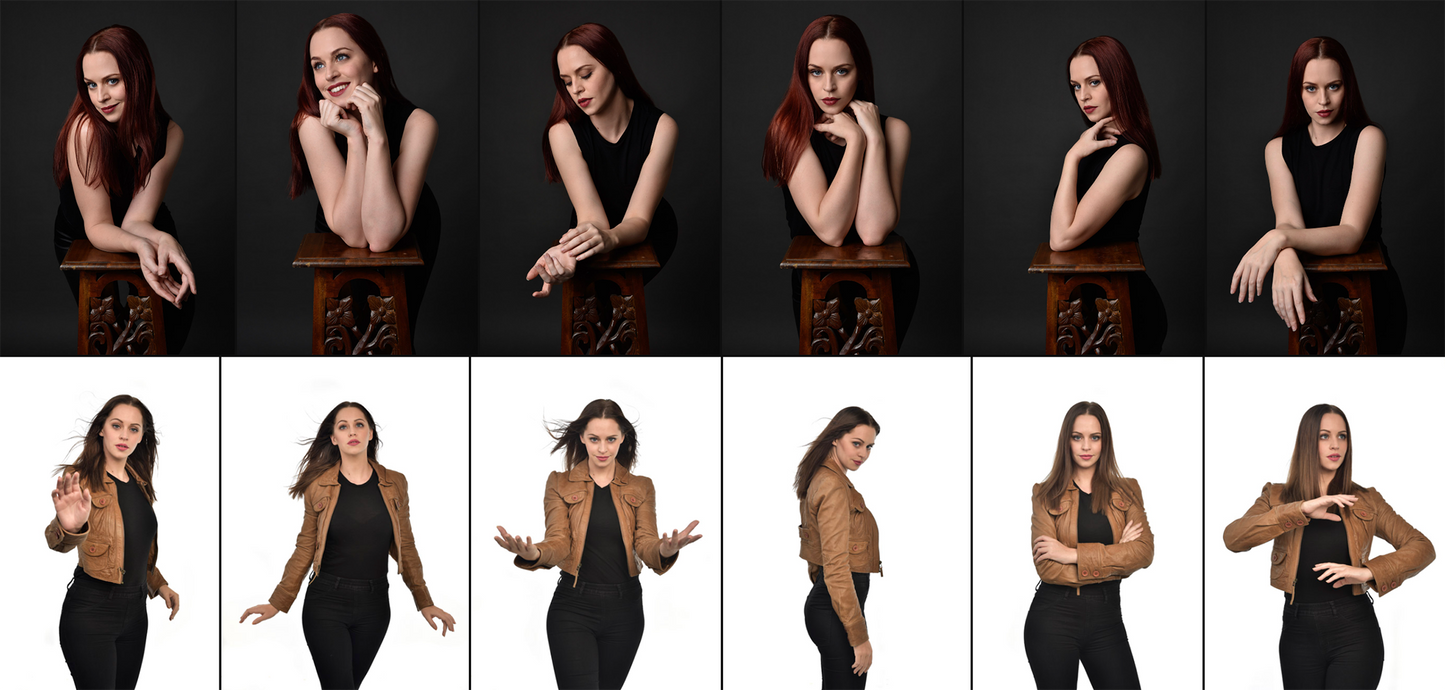 Brown leather basic - Stock model reference pack