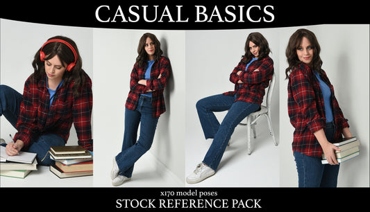 Casual Basics  - Stock Model Pose Reference
