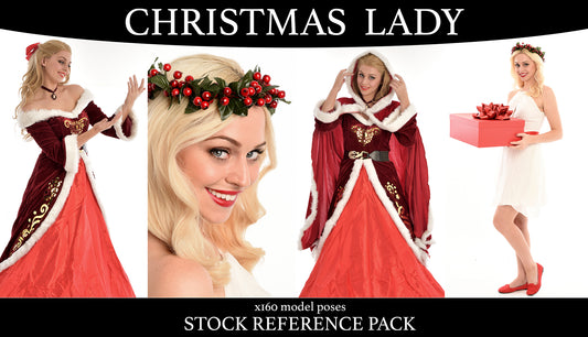 Christmas Lady - Stock Model Reference Pack