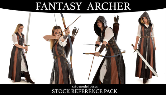 Fantasy Archer - Stock model reference pose pack