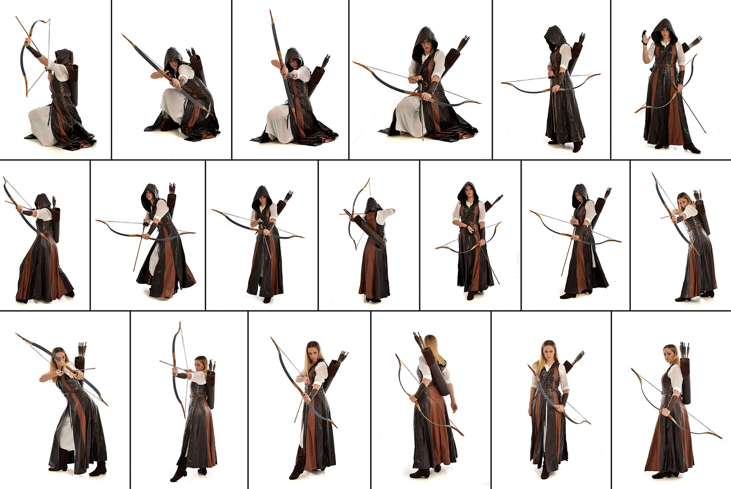 Fantasy Archer - Stock model reference pose pack