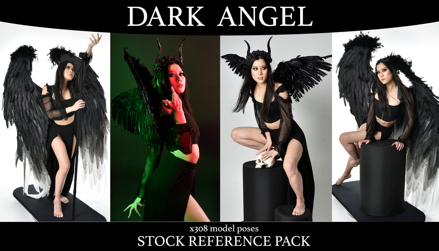 Dark Angel Tiana - Fantasy Stock Model Pose Reference Pack