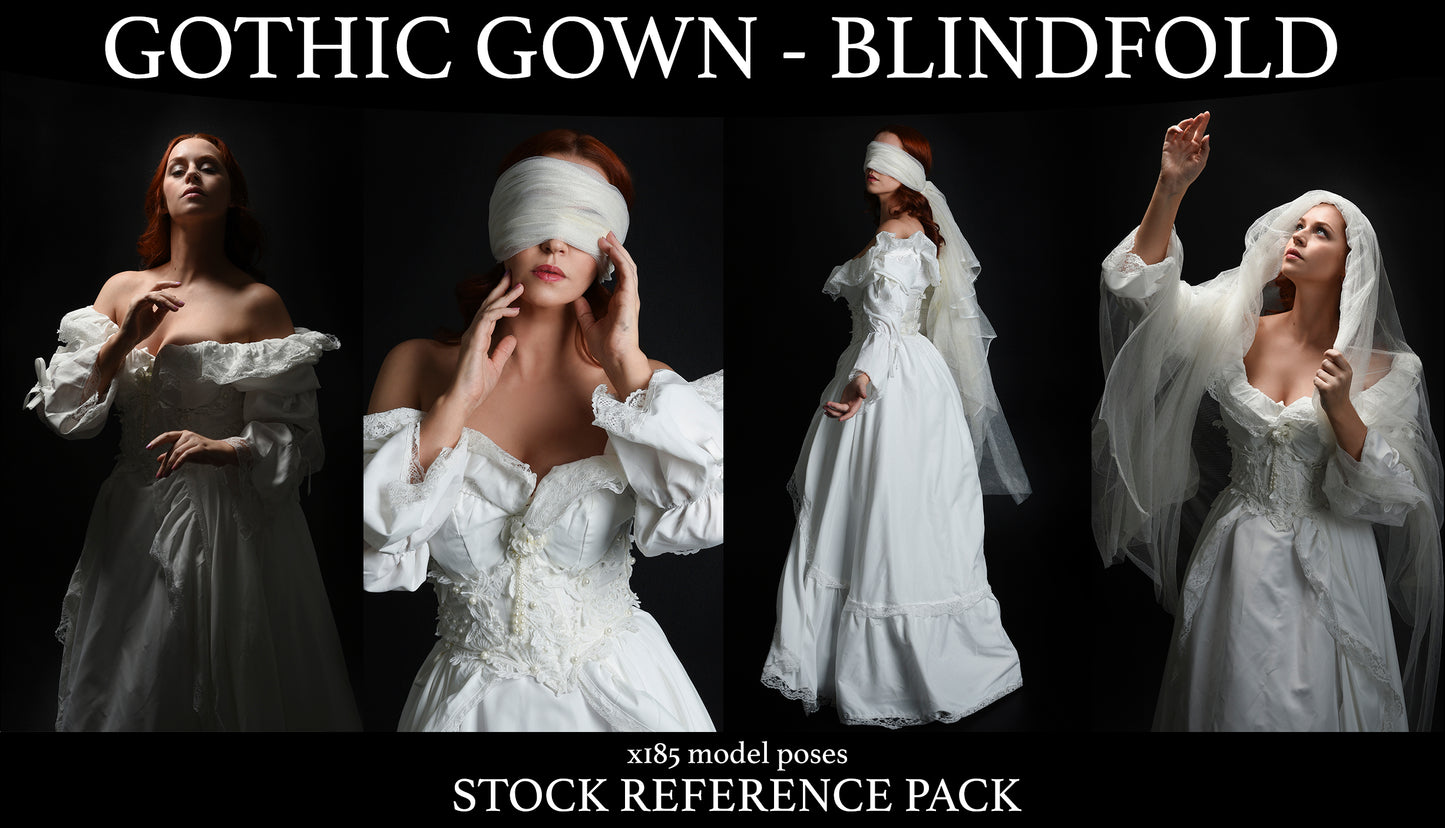 Gothic Gown - Stock Model Pose Reference Pack