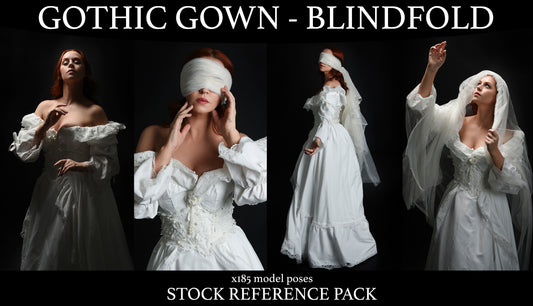 Gothic Gown - Stock Model Pose Reference Pack