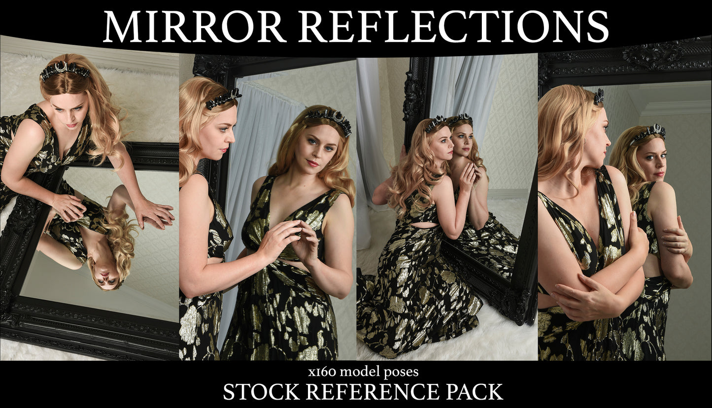 Mirror & Reflections  - Stock model pose reference pack