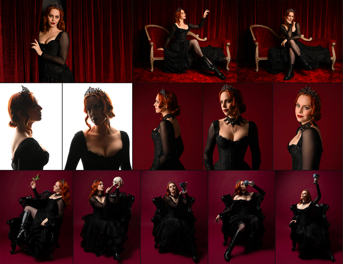 Red Gothic Fantasy - Stock Model Reference Pack