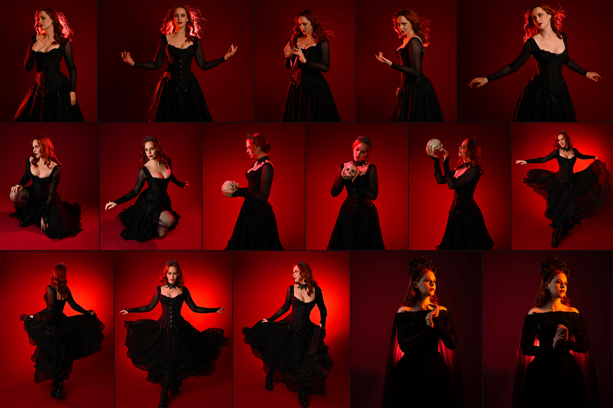 Red Gothic Fantasy - Stock Model Reference Pack