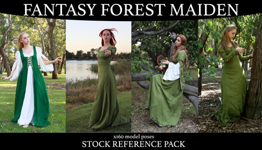 Fantasy Forest Maiden - Stock Model Reference Pack