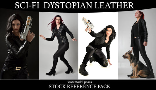 SciFi Dystopian Leather - Stock Model Reference Pack