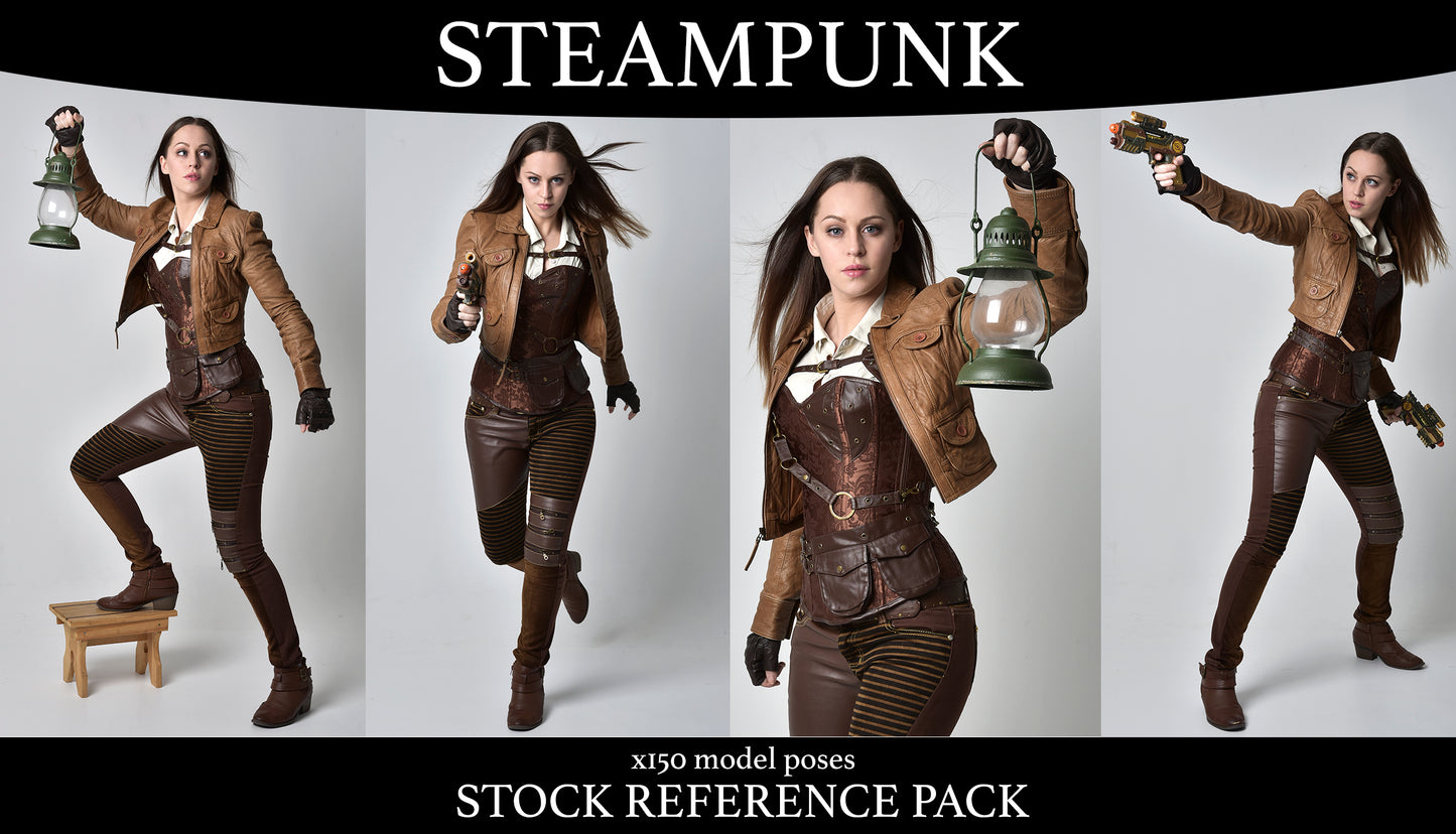 Steampunk Girl 3 - Stock Model Reference Pack