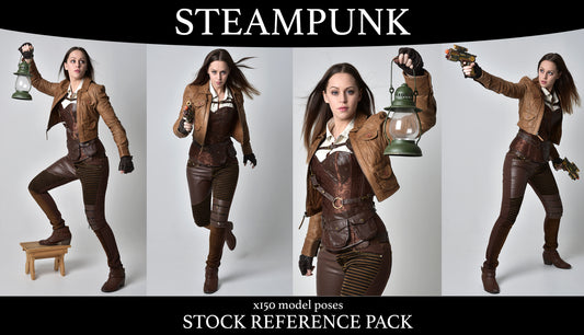 Steampunk Girl 3 - Stock Model Reference Pack