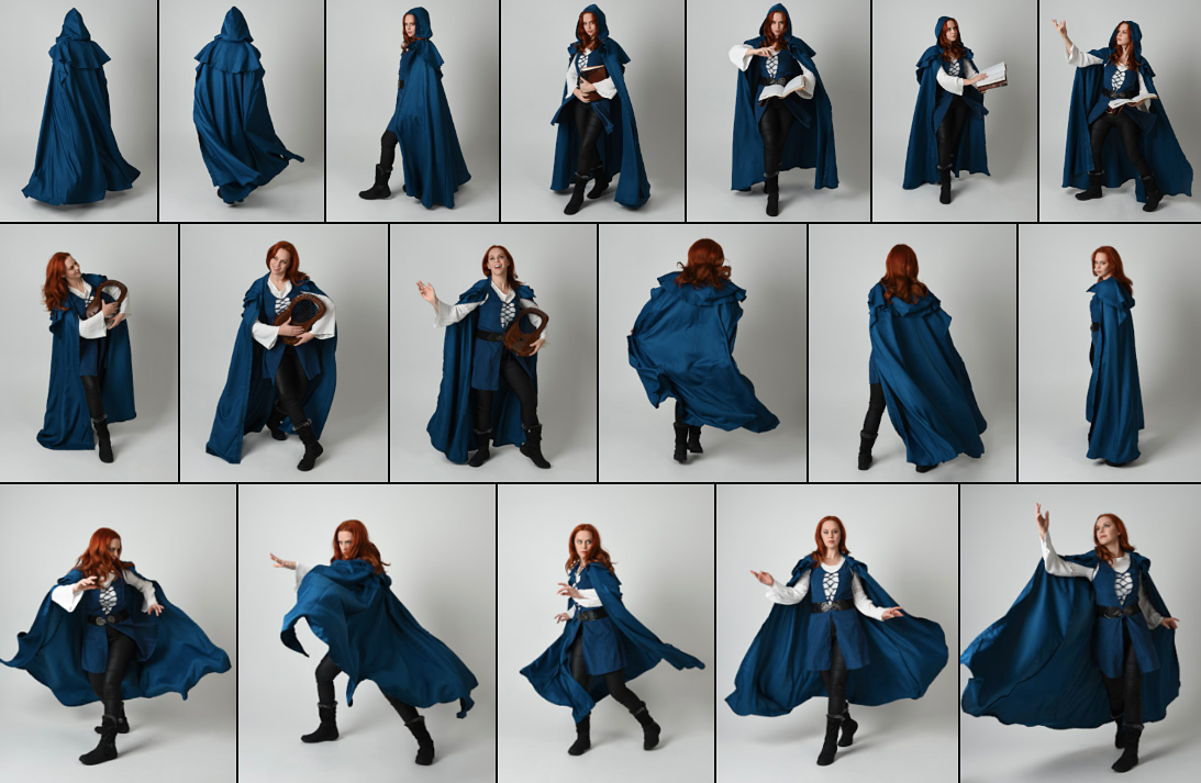 Blue Fantasy Adventure - Stock model reference pack
