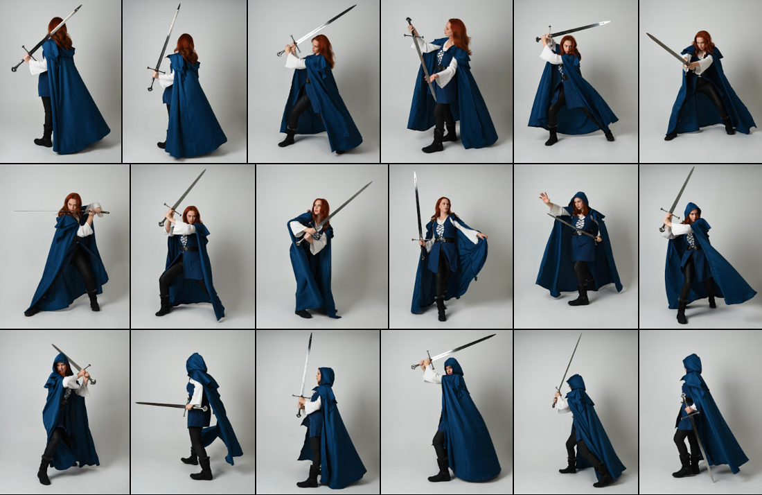 Blue Fantasy Adventure - Stock model reference pack