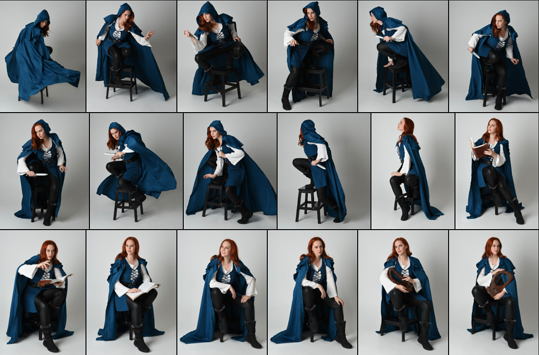 Blue Fantasy Adventure - Stock model reference pack
